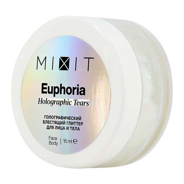 Глиттер для лица и тела `MIXIT` EUPHORIA голографический 15 мл